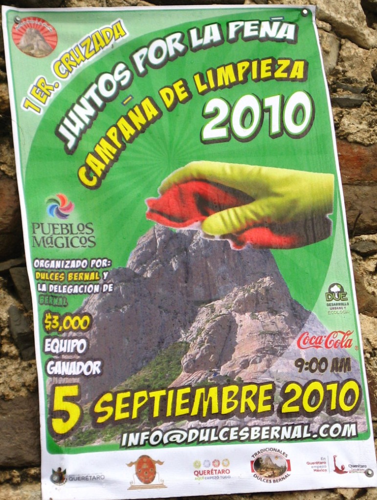 Clean up campaign poster for Bernal, Queretaro